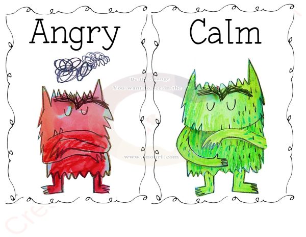 color monster angry and calm
